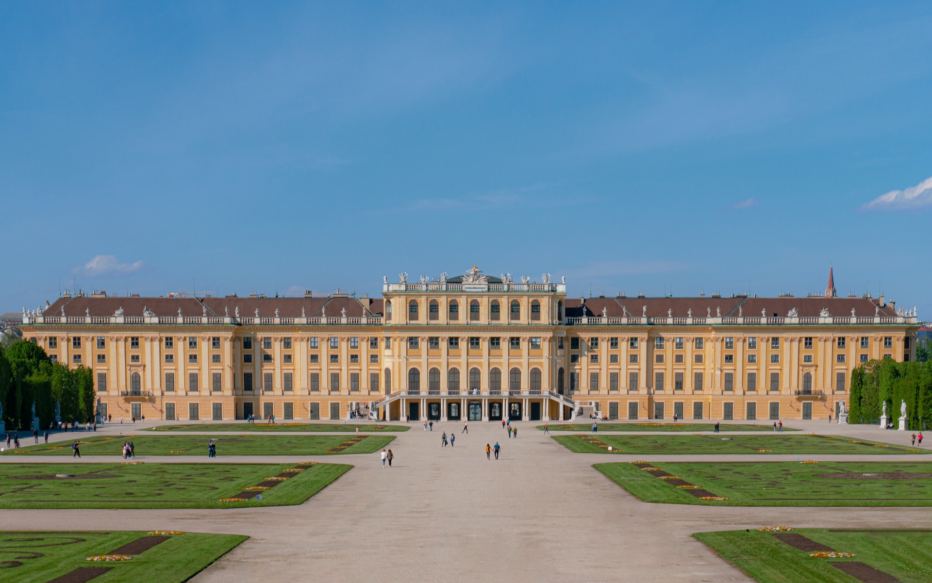 Vienna's Schönbrunn palace under blue skies 