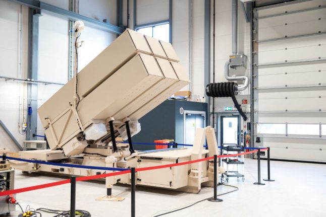 Pictured is a NASAMS surface-to-air missile in production in Norway.