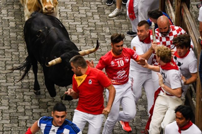 Six hurt in first bull run of Spain’s 2023 San Fermín festival