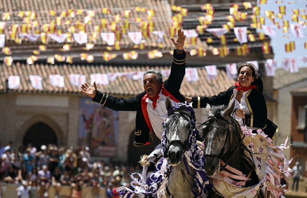 The Spanish festival where horse riders rip the heads off dead geese