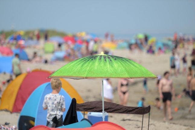 Hottest day beach Schillig Lower Saxony