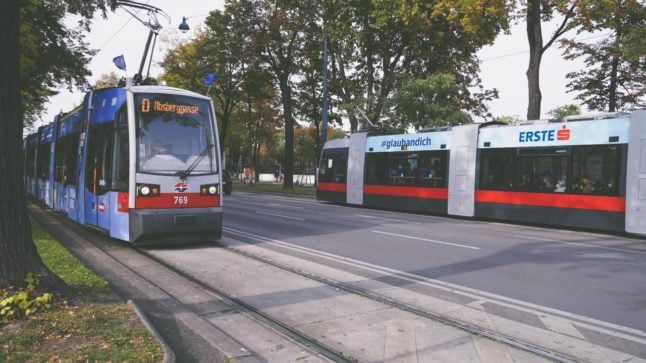 A tram in Vienna.