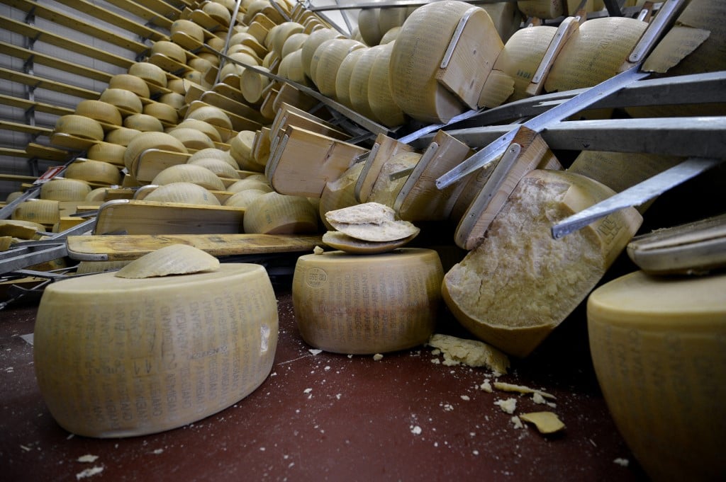 Italian man crushed to death by falling cheese wheels