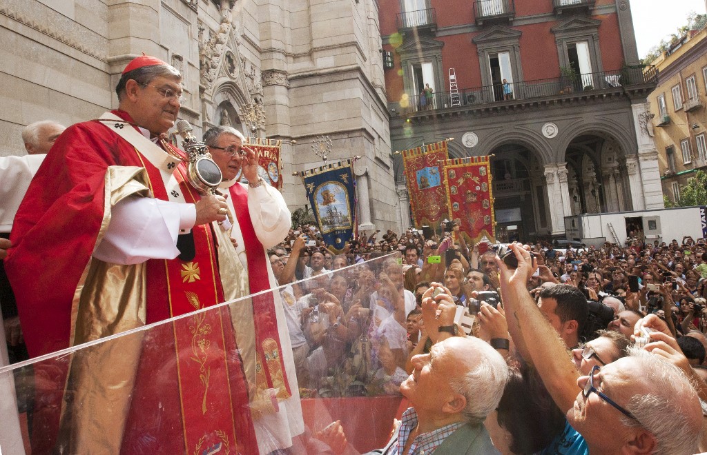 The liquefaction of San Gennaro's blood on his feast day is seen as a positive omen.