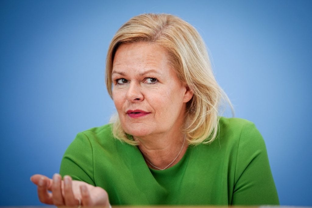 Interior Minister Nancy Faeser (SPD)