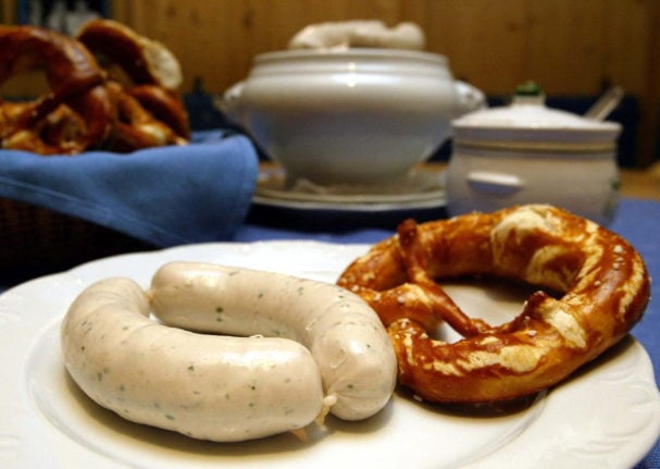 The traditional Weißwurst.
