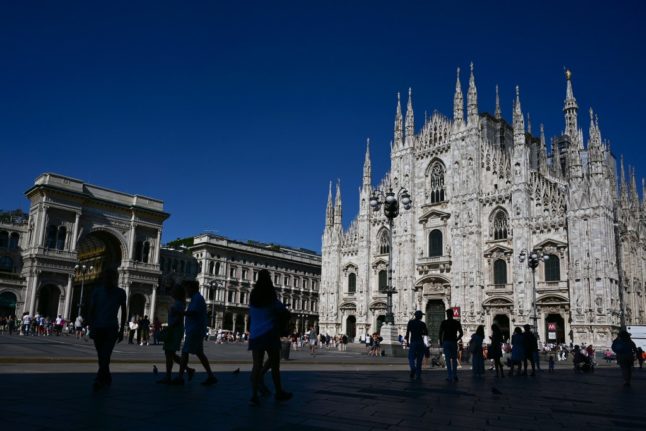 Milan Duomo on a sunny day