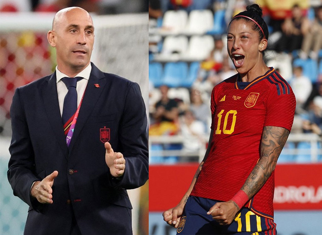 Spain federation chief Rubiales criticised for Hermoso kiss thumbnail