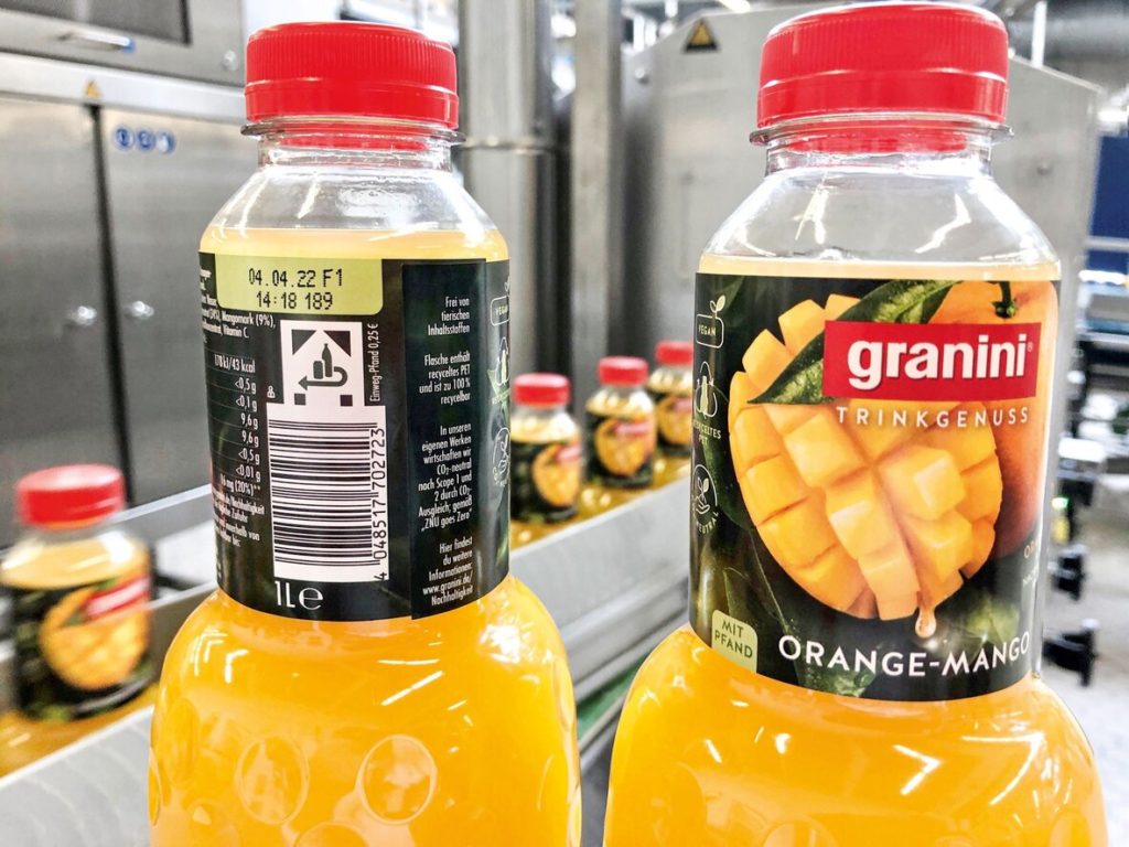 Some brands - such as Granini - are already adding the deposit label this year.