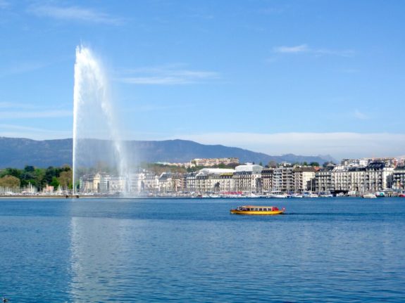 Man rushed to hospital after stunt at Geneva’s famous Jet d’Eau fountain