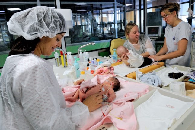 The number of babies born in France is at its lowest level since the end of WW2. (Photo by Philippe HUGUEN / AFP)