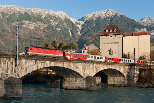 File photo shows a train in Austria.