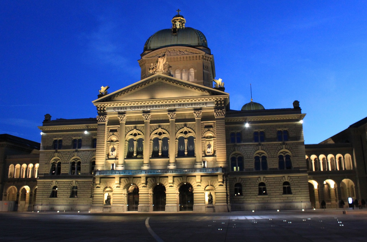 The Swiss parliament building in Bern