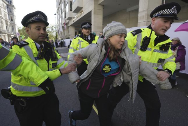 Police detain Greta Thunberg at London climate protest