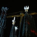 Barcelona’s Sagrada Familia lights up its new towers