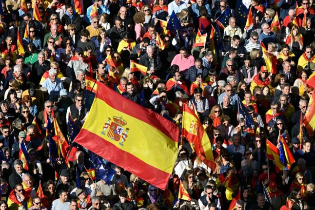 Thousands protest Spain’s separatist amnesty law