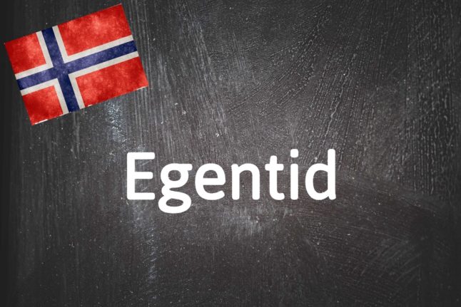 Pictured is the Norwegian word of the day, 