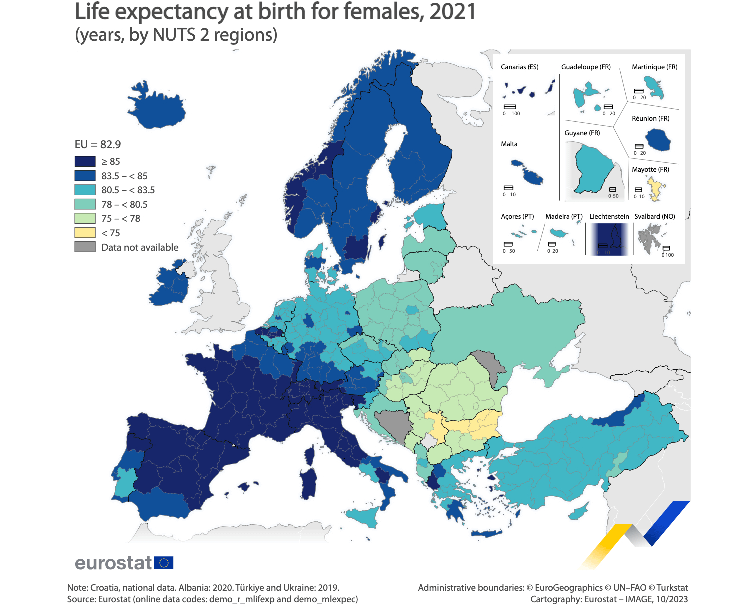 Life expectancy: Where in Europe do people live the shortest and the  longest?