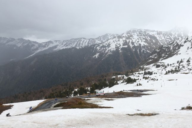 Snow was forecast for high altitude areas of central Italy on Friday.