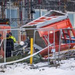 What caused construction elevator to collapse in Sweden, killing five?