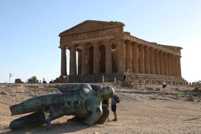 The Greek Temple of Concordia in Agrigento, Sicily.