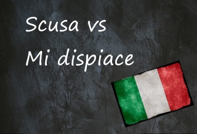 Italian word of the day: Scusa vs Mi dispiace