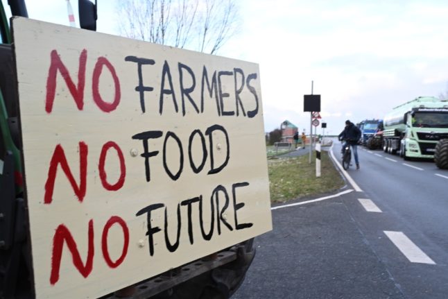Where are German farmers’ protests taking place on Tuesday?