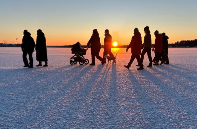 Reader photo of the week: A snowy walk on Sweden's Lake Vänern