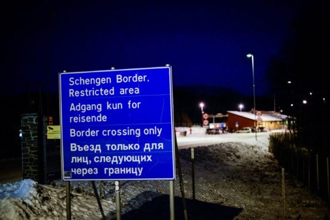 Pictured is the Norwegian border with Russia.