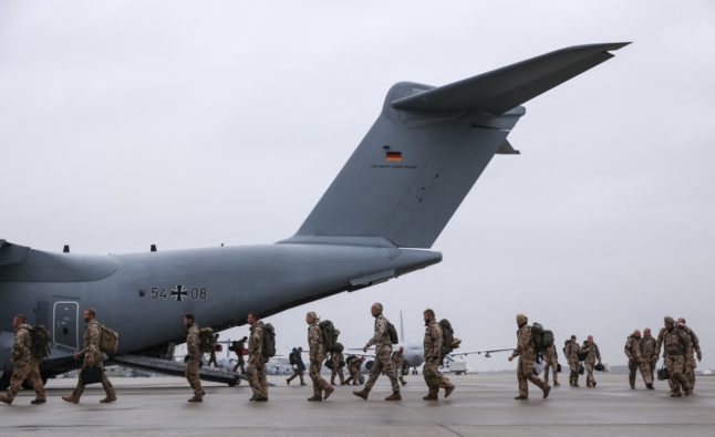 German troops on an airfield