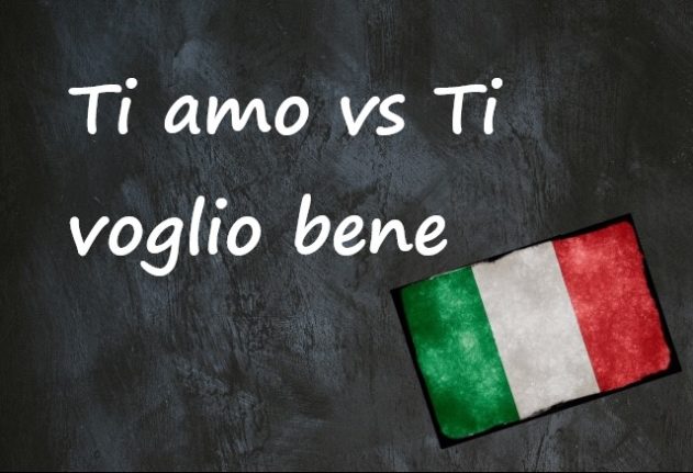 Italian word of the day: Ti amo vs Ti voglio bene