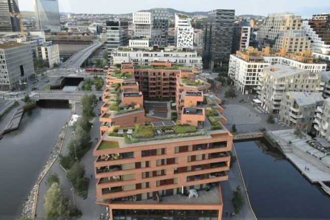 Pictured is a housing development in Oslo.