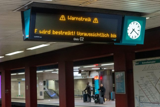 U-Bahn Verdi strike in Frankfurt