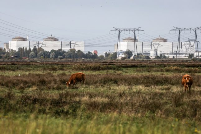 This photo taken in Braud-et-Saint-Louis, southwestern France on October 22, 2023, shows a general view of the Blayais nuclear power station.