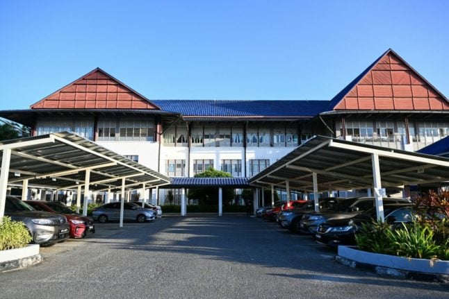 Pictured is the Sultanah Maliha Hospital, where Norway's King Harald V has been admitted with an infection