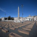 Rome square filled with coffins in protest over Italy’s workplace deaths