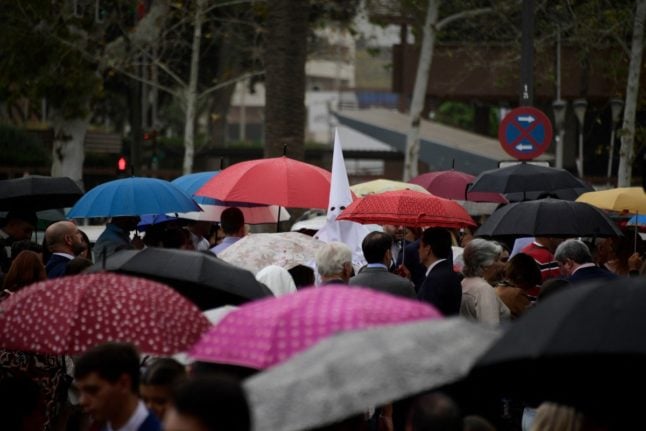 Rain in Spain mars Holy Week parades