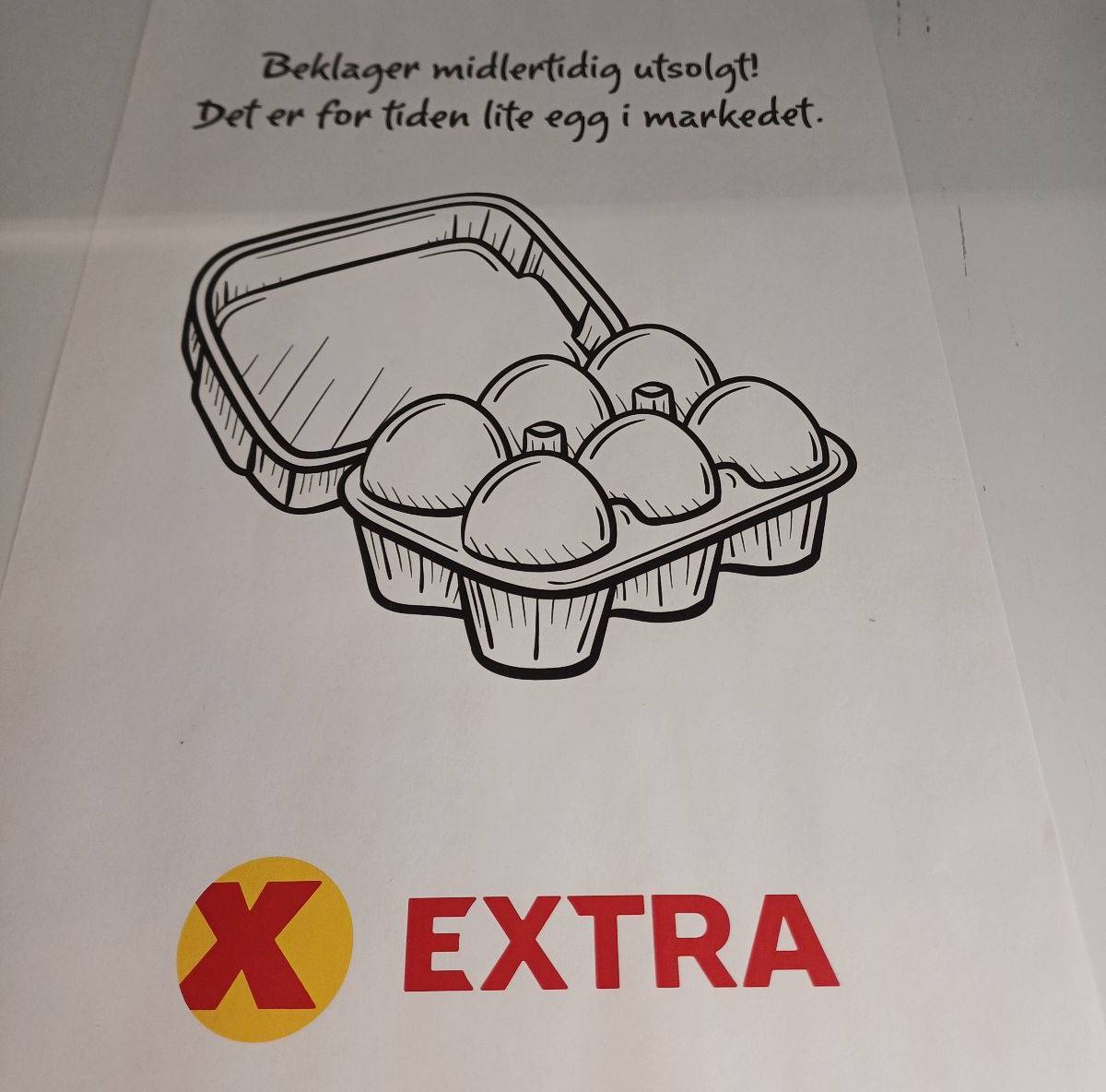Extra eggs notice