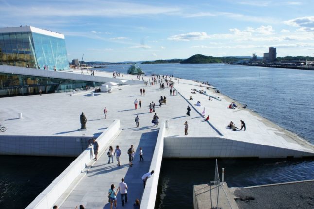 Pictured is the Oslo opera house.