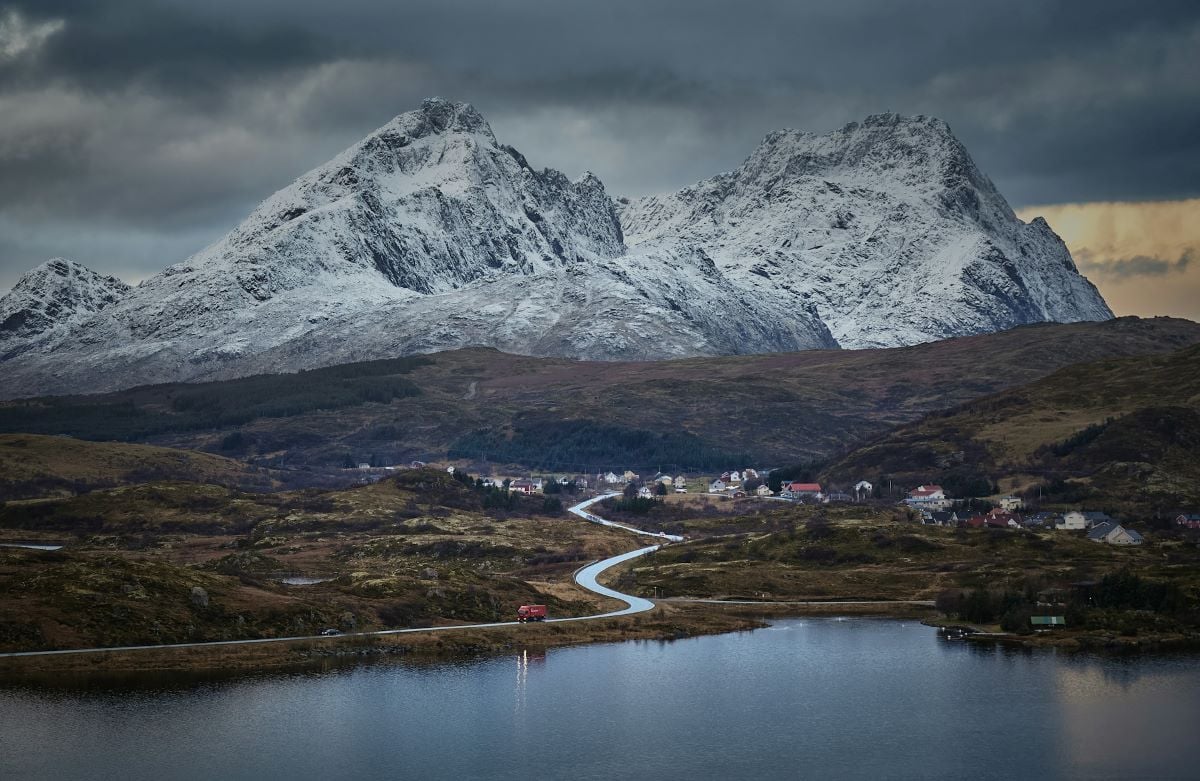 Pictured is Lofoten in northern Norway.