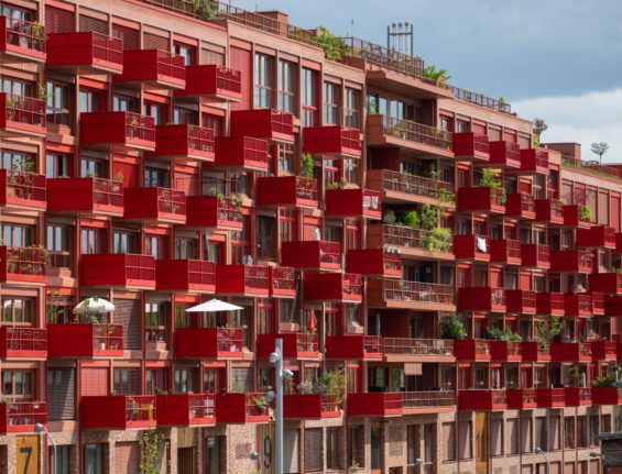 new red apartments