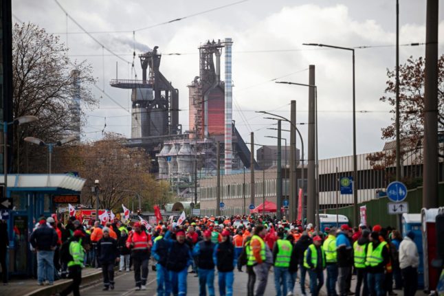 Steelworkers strike IG Metall