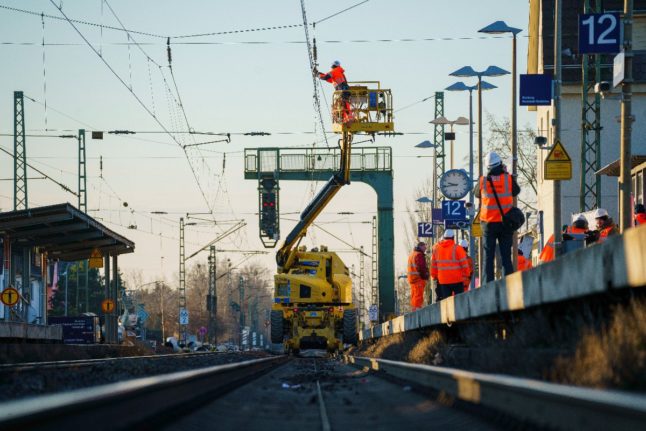 Preparatory work gets underway on the Riedbahn in January 2024.
