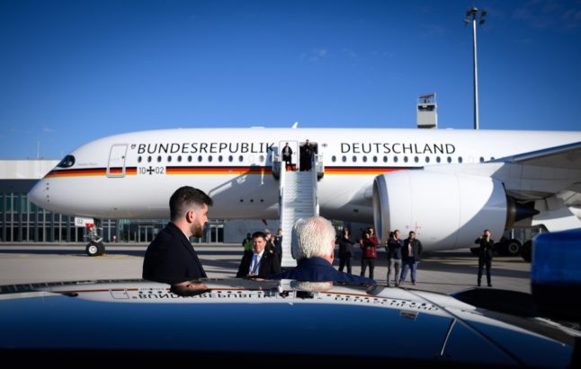 German President Frank-Walter Steinmeier boards plan to Turkey on Monday.
