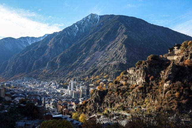 The city of Andorra la Vella in Andorra.