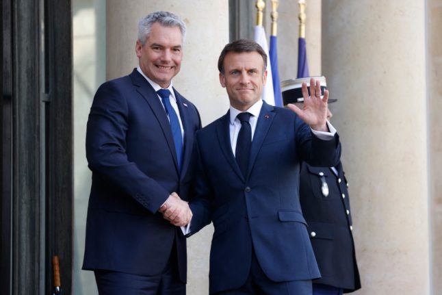 Austria's Nehammer gifts France's Macron boxing gloves