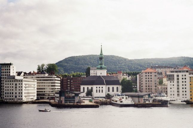 Pictured is a view of Bergen.