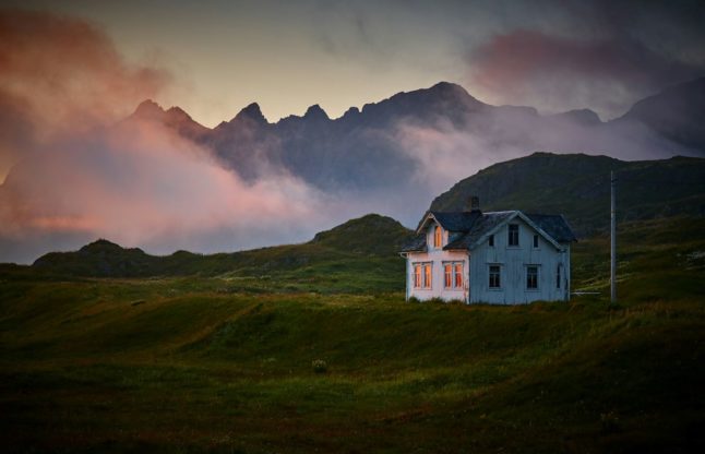 Pictured is a house in rural Norway.