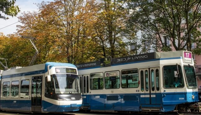 Why does Zurich need airbags on the front of its trams?