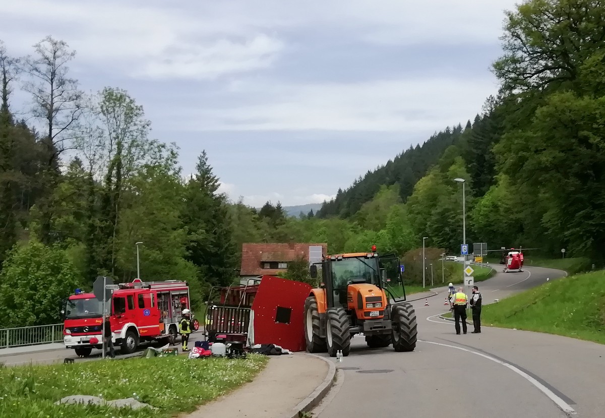 The scene of the accident near Kandern, which lies near the French border between the German city of Freibourg im Breisgau and Basel in Switzerland.